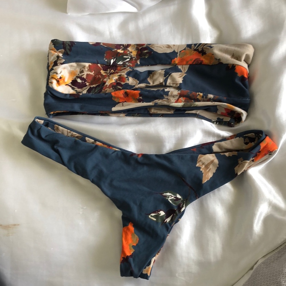 boys + arrows strapless bikini set